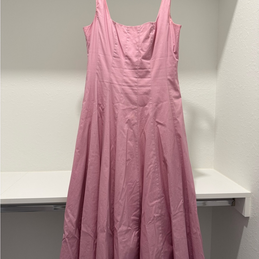 STAUD Pink Sleeveless Scoop Neck Sundress